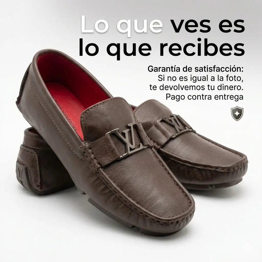 Mocasines de Lujo Inspiración Louis Vuitton