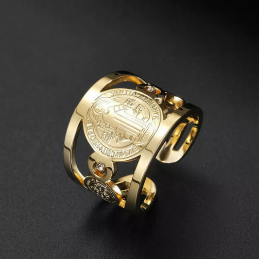 Anillo Sello San Benito - Incluye Estuche