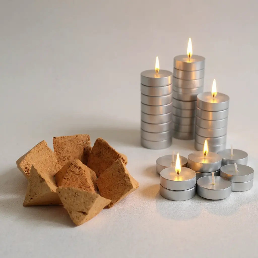 Velas x5und y 10 Pirámides de Palo Santo